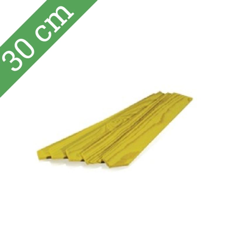 Stikketikett i tre, 30 cm 50 pk gul