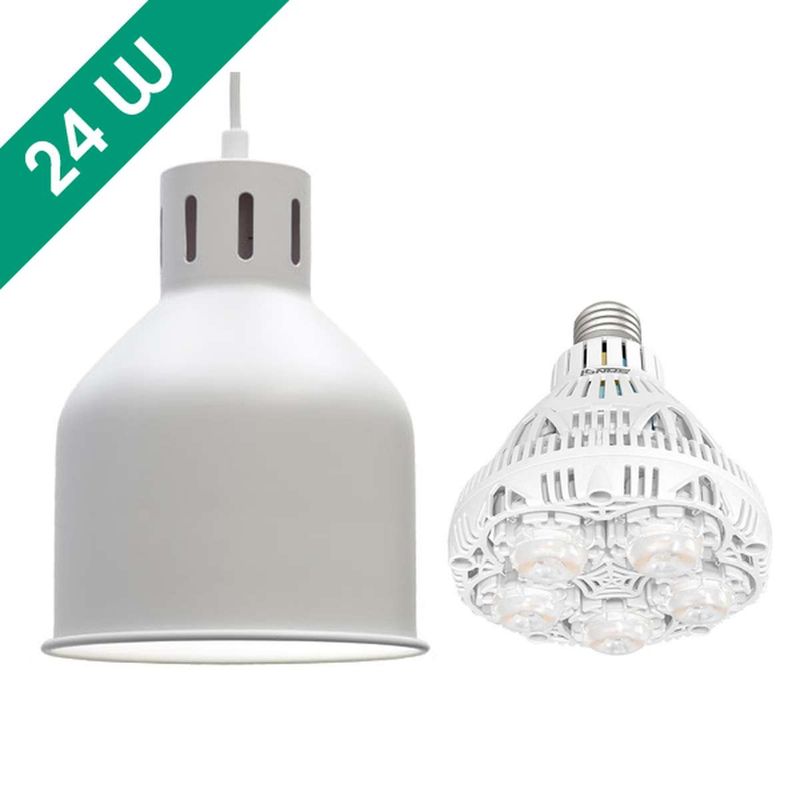 Saga armatur 'hvit' med LED-pære 24 W