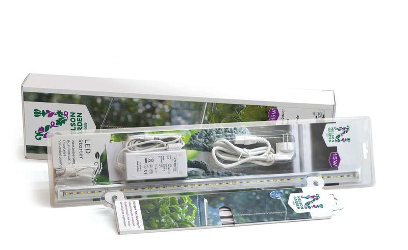 LED Plantelys gavepakke, 60 cm lyslist med stativ