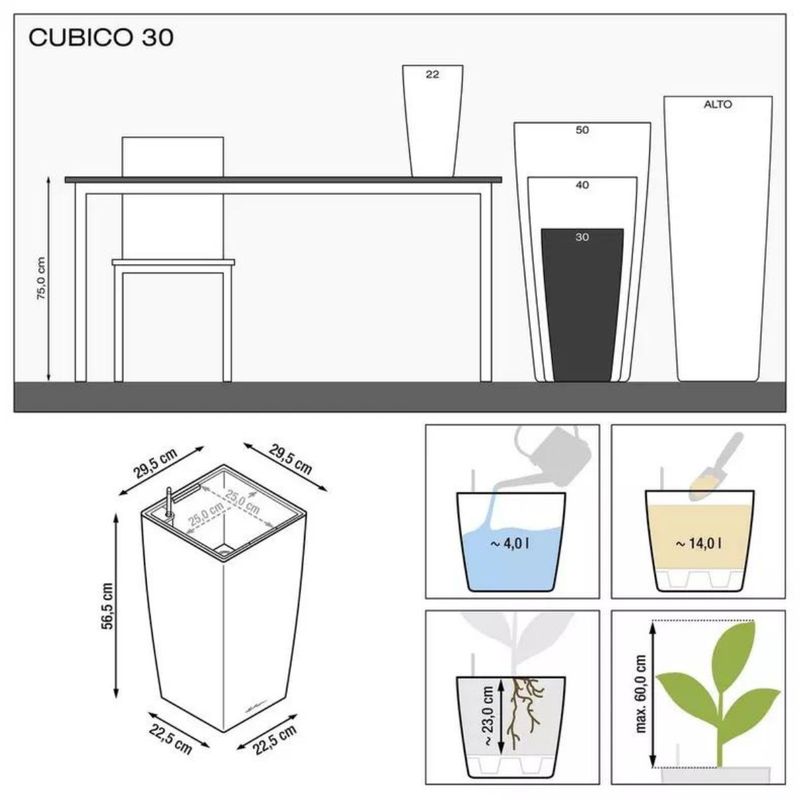 Cubico Premium 30, Lechuza Blomsterpotte